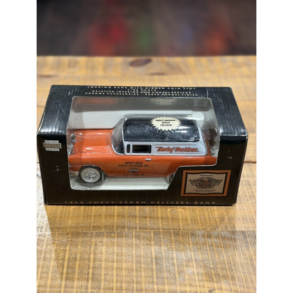 RARE  SUN HARLEY DAVIDSON DEALER EXCLUSIVE 1955‎ CHEVY SEDAN BANK    99209-95V